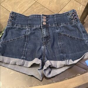 Almost Famous High-Waisted Blue Denim Shorts